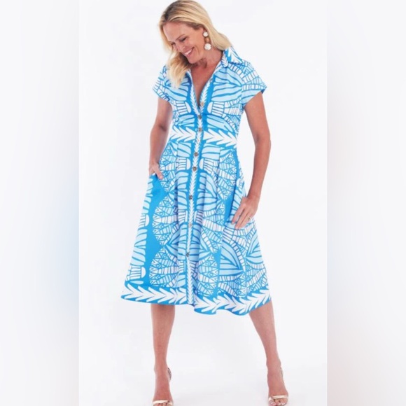 Ck Bradley Dresses & Skirts - CK BRADLEY- Milan dress designer luxury blue NWT $328 sale